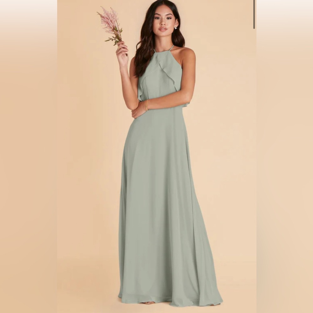 Birdy Grey Sage Colored Evening Dress Jules Dress Size Small